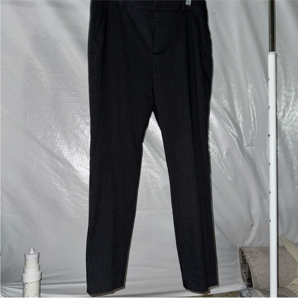 Zara navy stretch Pants Straight Leg Formal